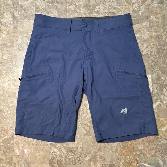 Eddie Bauer First Ascent Shorts Mens 34 Blue Guide Pro Cargo 12” Hiking - Picture 1 of 9